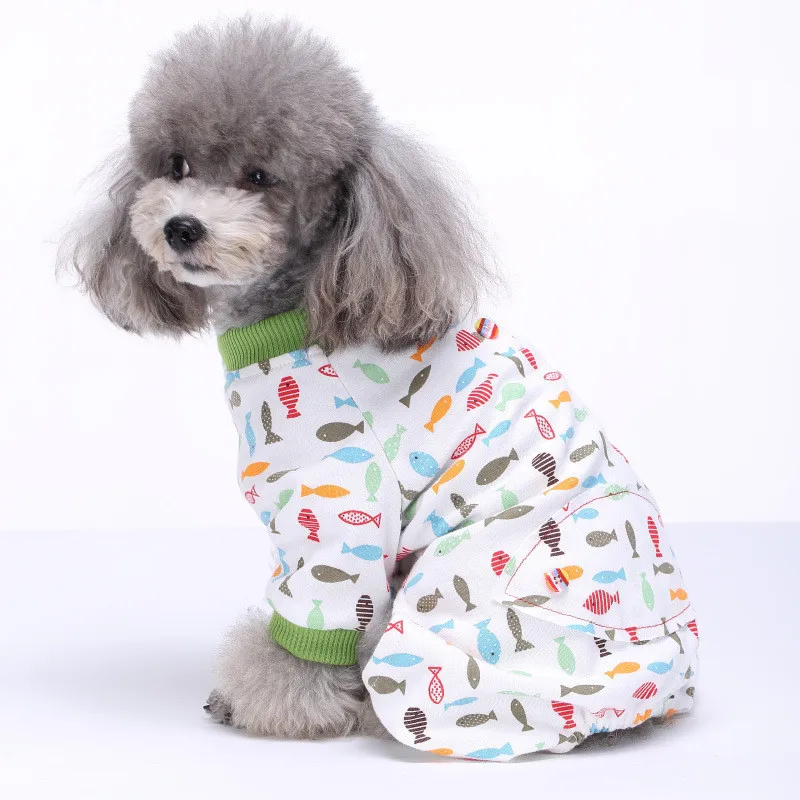 AHUAPET Clothing For Dog Jumpsuit Vest Pajamas French Bulldog Puppy Clothes Costumes Cotton Hot Sale Animal Supplies | Дом и сад