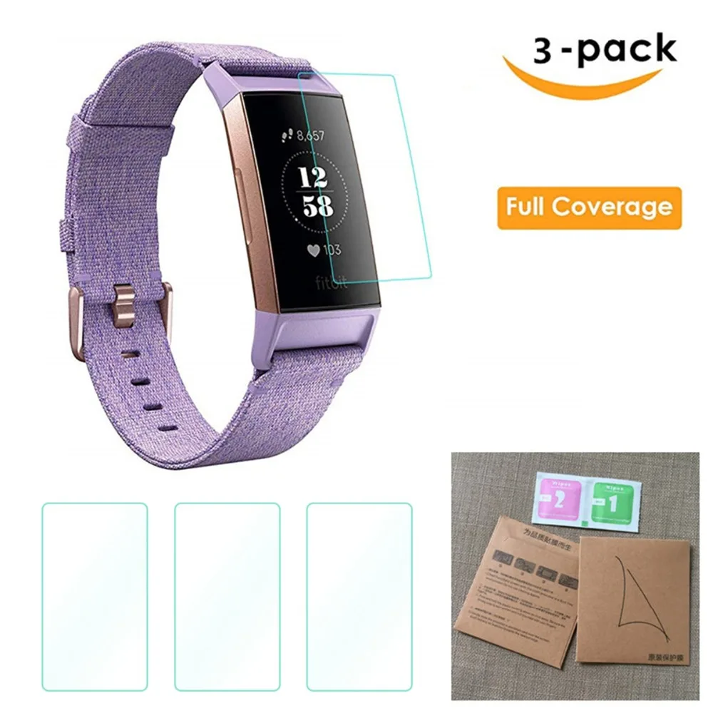 3 шт. защитная пленка для экрана смарт браслета Fitbit Charge 3|Смарт-аксессуары| |
