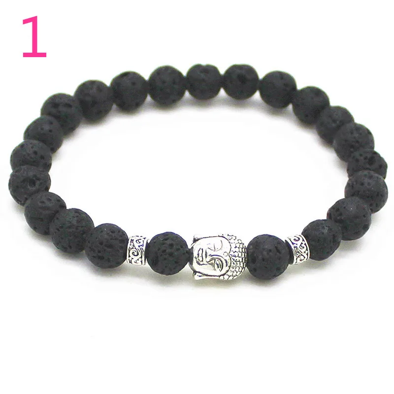 2016 натуральный камень браслет Будды серебряный Будда для женщин и мужчин pulseras