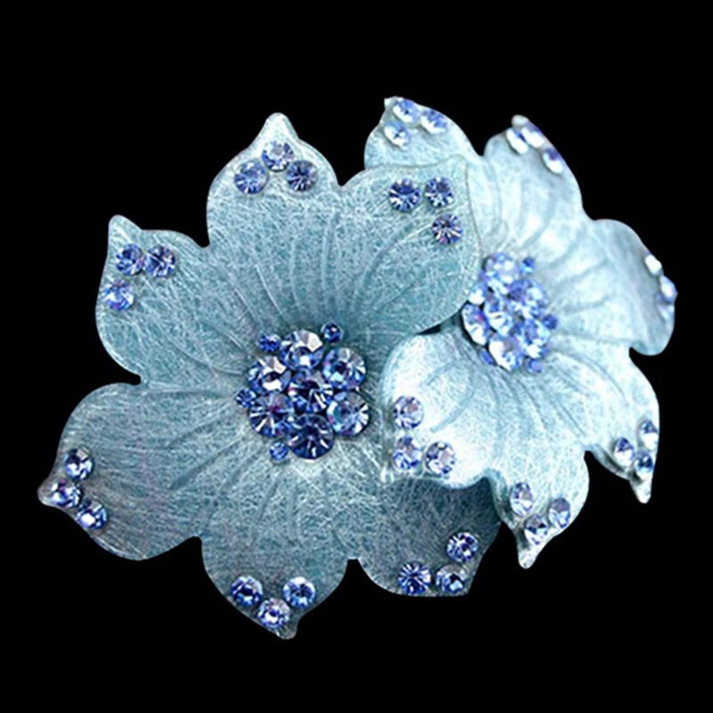 Заколка в виде цветка для женщин стразы заколки волос на весну модные ювелирные