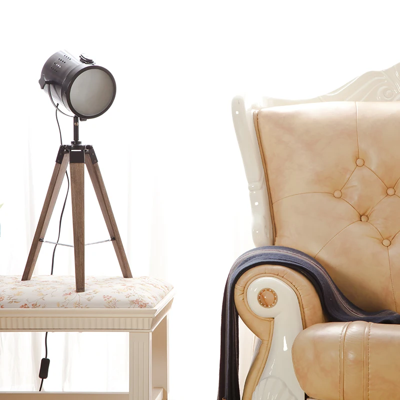 BDBQBL скандинавский деревянный треножник настольные лампы винтажный Настольный