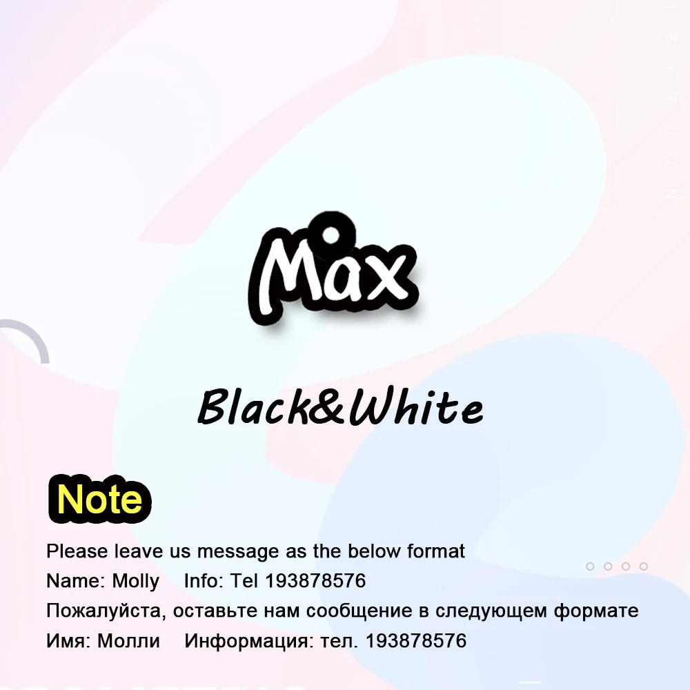 Black and White Персонализированная акриловая бирка для собак ручной работы, идентификационная бирка для собак, щенков, красочная бирка с именем для кошек, котенок, подвеска, ошейник, аксессуары - Цвет: Black and White