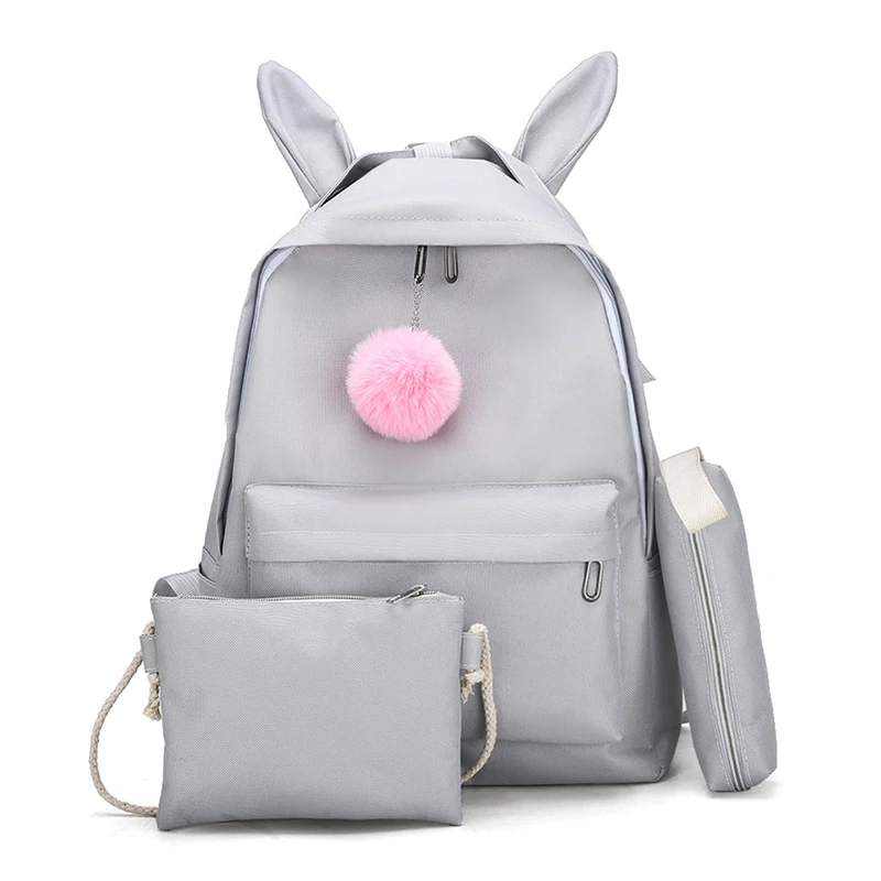 Новый Модный женский холщовый рюкзак школьный для девочек подростков с сумкой
