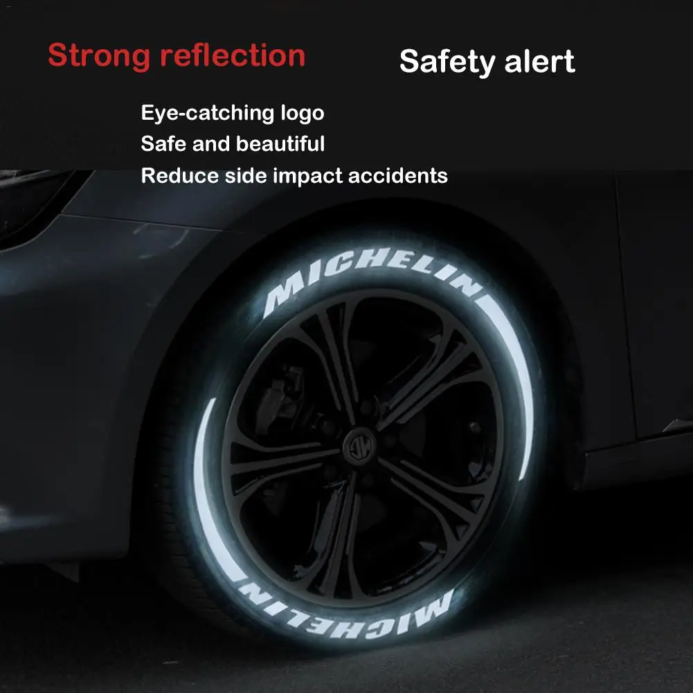 Универсальный автомобильный протектор для шин 3D буквы Светоотражающая наклейка для мотоцикла s английская буква Стайлинг DIY Украшение Светоотражающая палка
