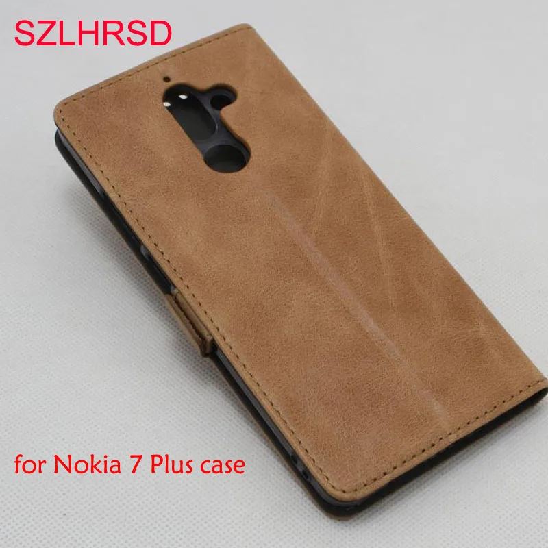 SZLHRSD для Nokia 7 Plus 100% натуральная кожа чехол защита экрана|Сумки телефона| |