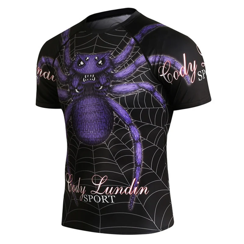 Мужская компрессионная футболка Cody Lundin MMA Fitness UFC Fight Muay Thai Tight Fightwear|Мужские