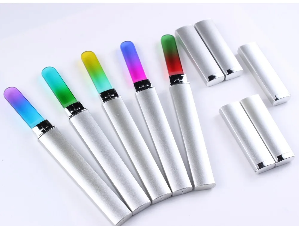 Профессиональный стеклянный буфер 5 шт. разноцветные стеклянные пилки для ногтей