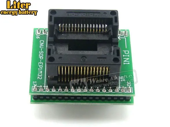 SO32 SOIC32 SOP32 до DIP32 (B) фотоадаптер Enplas IC тестовый разъем 1 27 мм Шаг 11 25