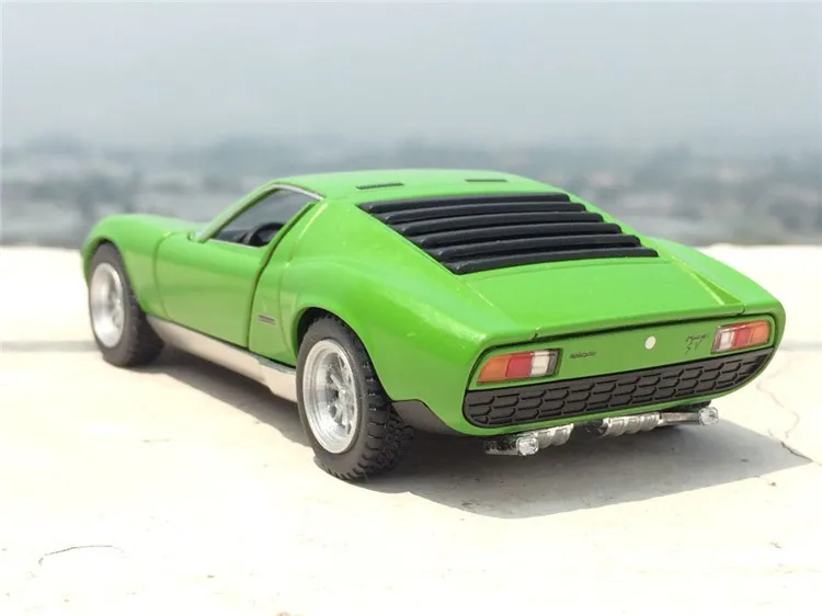 Новинка, высокая симуляция, изысканные 1:34 машинки, игрушки Miura P400, Литые металлические детали, модель автомобиля, коллекция игрушек, подарок для детей