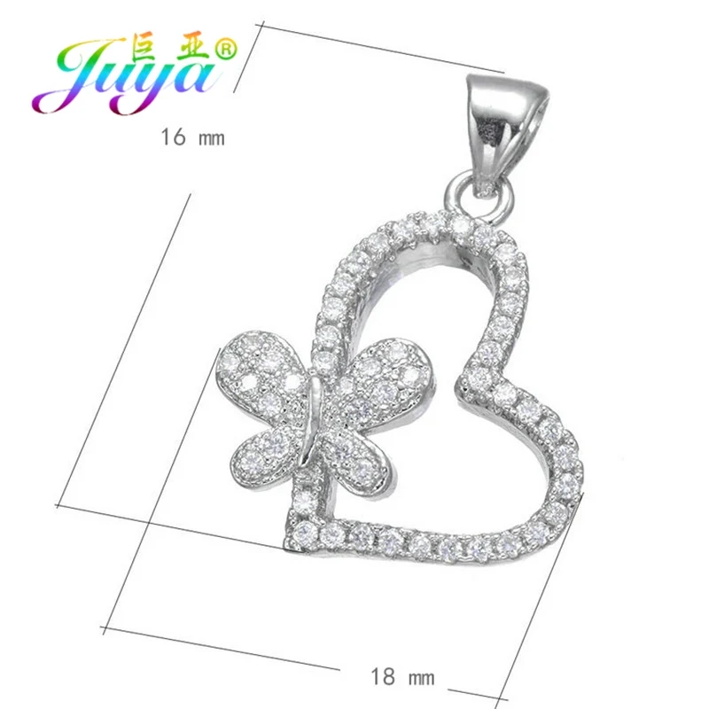 white gold Juya бижутерия ручной работы материал ручной работы Cz Pave Hamsa Подвески Подвеска для женщин Детский Рождественский подарок изготовление ювелирных изделий - Окраска металла: white gold