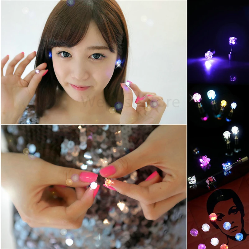 Светящиеся светодиодные серьги шпильки из нержавеющей стали 2 шт.|studs women|stud ledstud bar