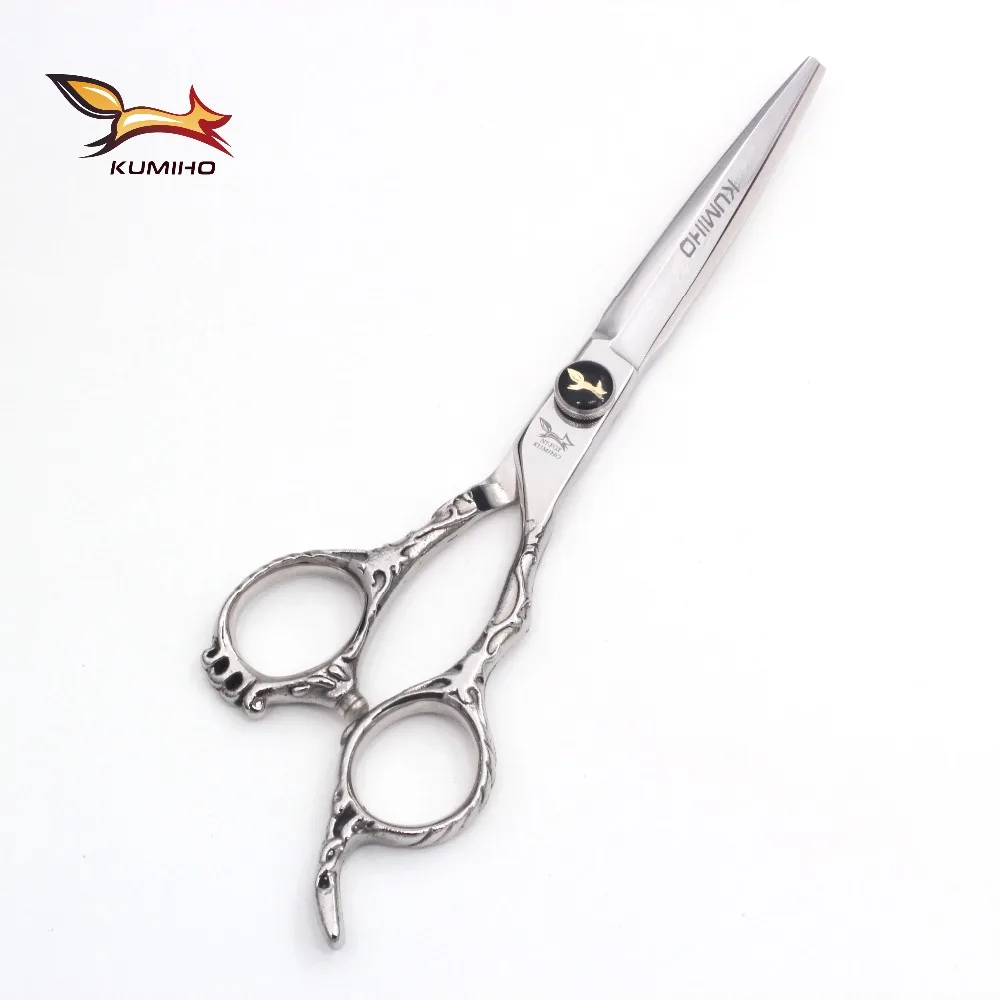 KUMIHO high quality hair scissors set 6inch barber cutting and thinning for hairdressing with offset handle | Красота и здоровье