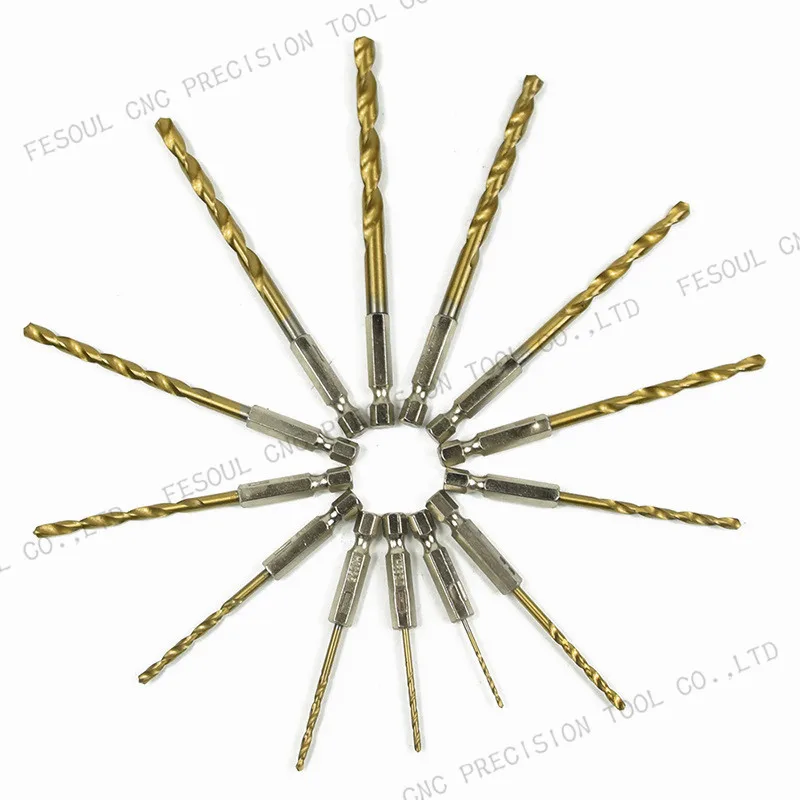 Набор спиральных сверл 13Pcs 1.5mm 6.5mm бесплатная доставка набор Сверл из
