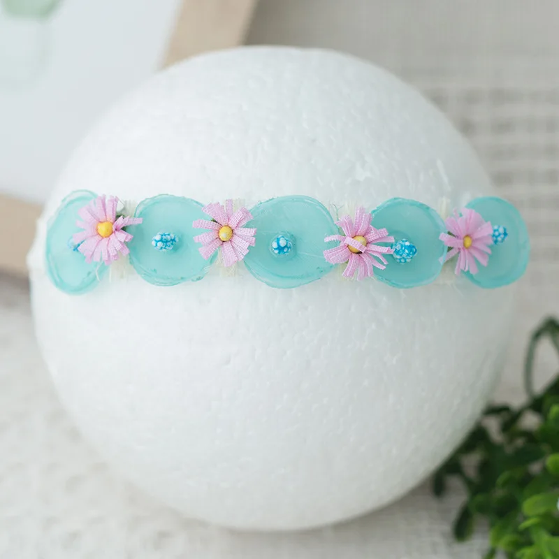 baby headbands girl headwear flower conch peral creative lovely photo shooting prop little newborn photography props | Детская одежда и