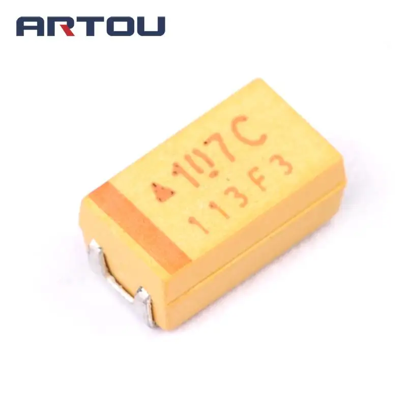 20 шт. SMD 16 в 100 мкФ C 107C танталовый конденсатор размер 6032 | Электронные компоненты и