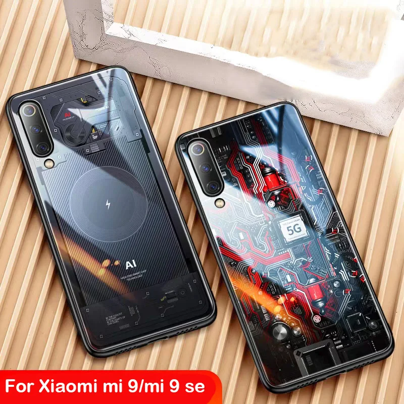 Чехол для Xiaomi Mi 9 SE Mi9 чехол из закаленного стекла Aixuan Оригинальный mi SE|Бамперы| |
