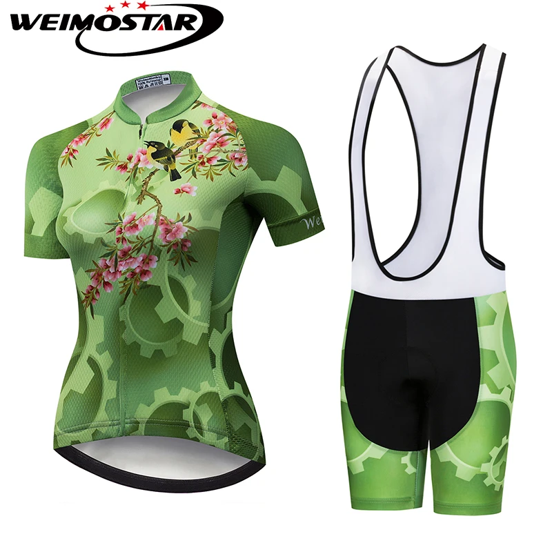 Женский комплект для велоспорта WEIMOSTAR зеленый одежды 2019 pro team Ropa ciclismo одежда