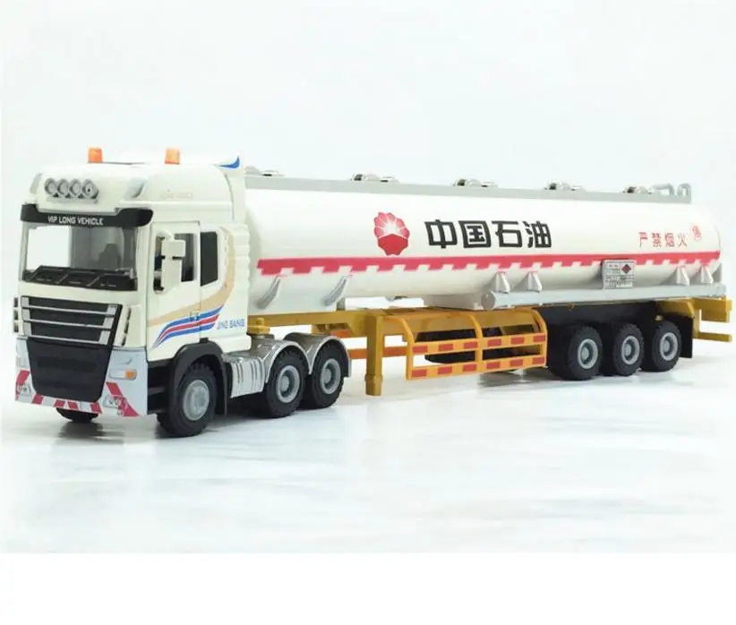 Модель инженерного грузовика Sinopec с высокой симуляцией нефти модель 1:50 из сплава