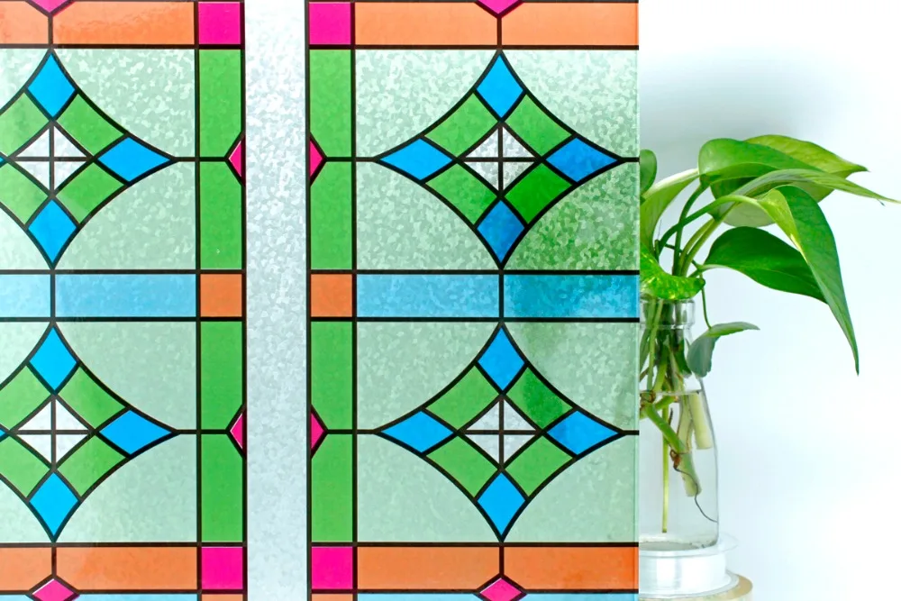 CottonColors ПВХ Водонепроницаемый Window Films Кухня Без Клея Статические 3D Декоративные