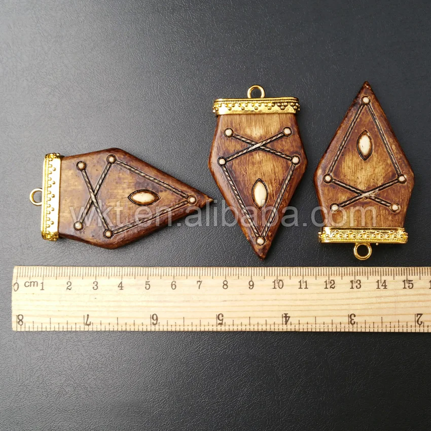 _ 5 шт./лот оптовая продажа дизайнерский резной кулон с золотой строчкой в форме