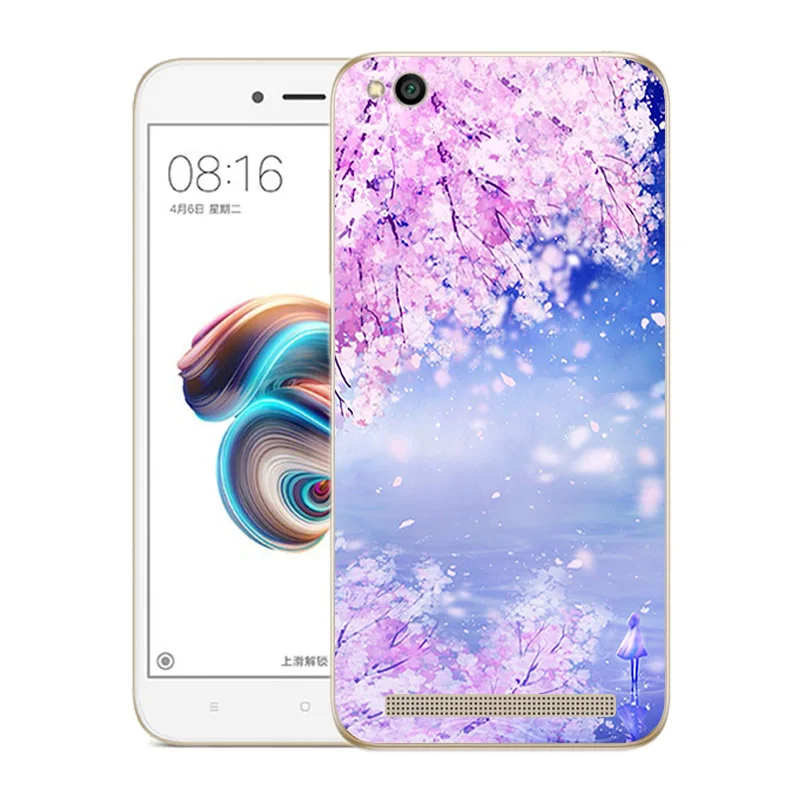 Мягкий чехол для Xiaomi Redmi 5A модный силиконовый с принтом прозрачный телефона 5 A 0