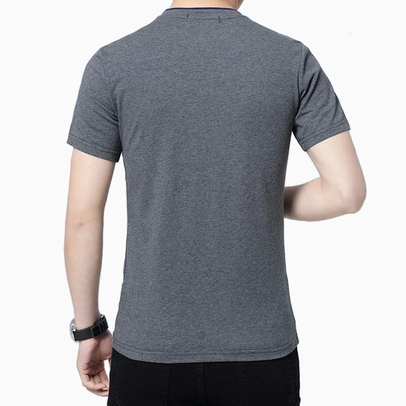 Мужская футболка с коротким рукавом и V образным вырезом размеры до 3XL|t shirt men|short