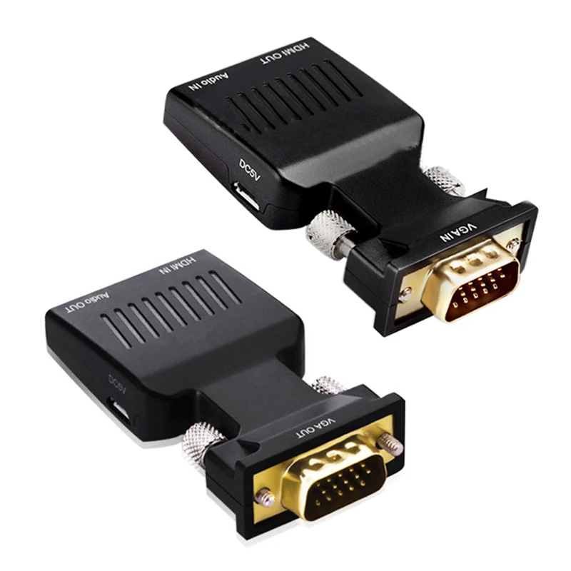 Urijk 1 шт. 40*16 мм HD VGA к HDMI разъемы Адаптер VAG с видео выходом 1080 P для ПК ноутбук