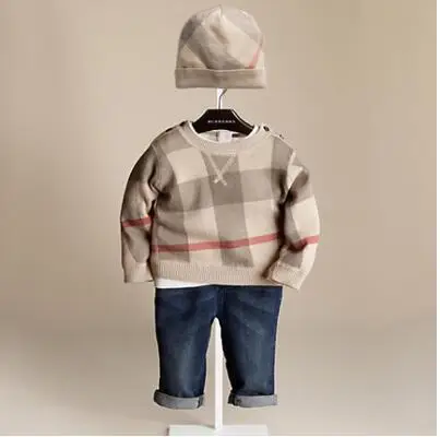 2018 новый милый вязаный свитер цвета хаки для маленьких мальчиков на осень и зиму