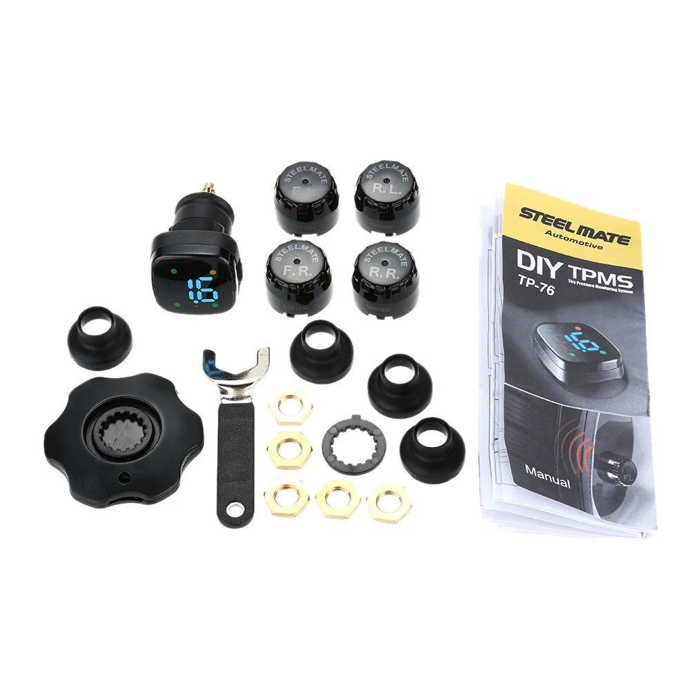 Steelmate Profesional TPMS TP 76 шин Давление мониторинга Системы светодиодный сигарета легкие