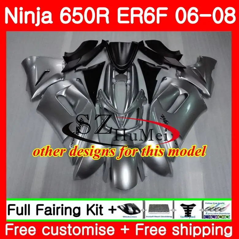 Корпус для KAWASAKI NINJA TOP red flames 650R ER6 F 650 ER-6F 06-08 4SH6 Ninja650R ER6F 06 07 08 ER 6F 2006 2007 2008 комплект
