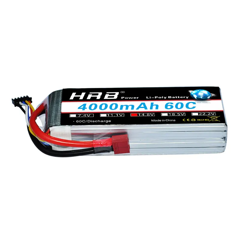 Аккумулятор hrb lipo 2S 3S 4S 6S 7 4 В 11 1 14 8 в 18 5 22 2 4000 мА/ч 60C MAX 120C Радиоуправляемый Дрон