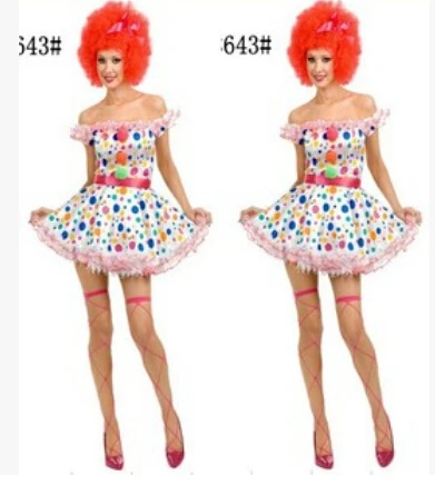 

free shipping With the wig cartoon clown clown role plays the clown Cosplay take the Halloween Costume