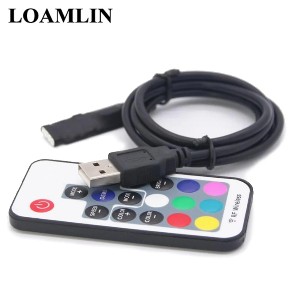 USB RGB LED Control ler 17 Key DC5V 24V 12A Rf беспроводной мини пульт дистанционного управления для