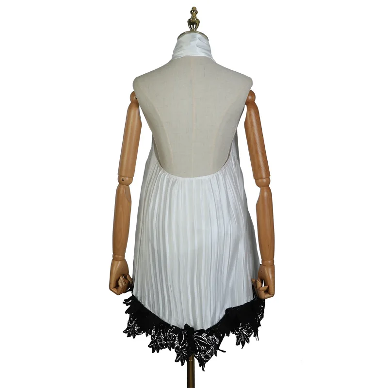 Женская рубашка OXANT пикантная шифоновая блузка без рукавов кружевная