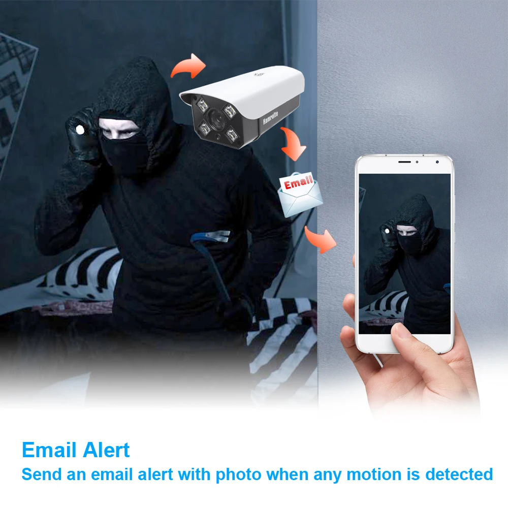 Hamrolte IP камера H.265 Onvif 5MP 3MP 2MP наружная камера Поддержка обнаружения движения доступ удаленный веб-браузер Макс 30 м ИК расстояние
