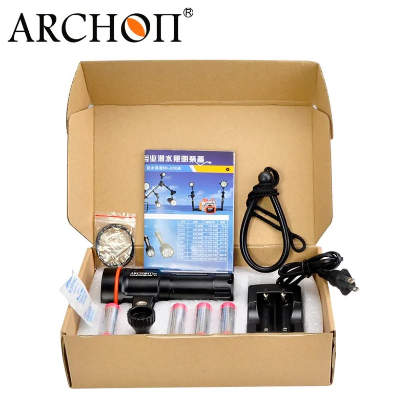 ARCHON D37VP Дайвинг фонарик 8* CREE XM-L2+ 2* CREE XP-E+ 2* UV+ 2* CREE XM-L2 5200 лм 100 м подводный фонарик+ 18650 батарея