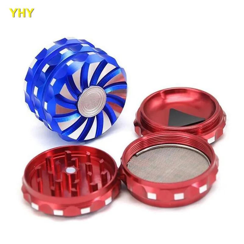 3 Слои Металл Spinner измельчители травяной травы Grinder для специй дробилки Sharpston дымовые трубы для набора 63*42 мм