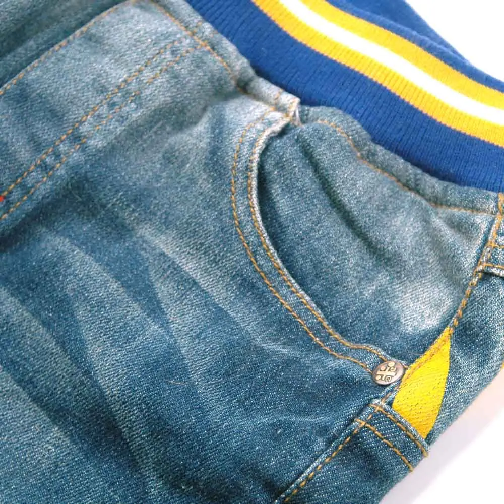 Зимние Синие джинсы для мальчиков подростков утепленные бархатные детские