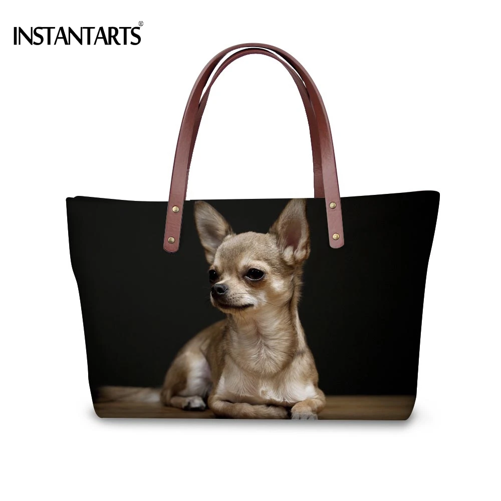 INSTANTARTS Stylish Women Large Tote Bags 3D Animal Weimaraner Dog Printed Shopping Shoulder Female Travel Top-Handle Bag | Багаж и сумки