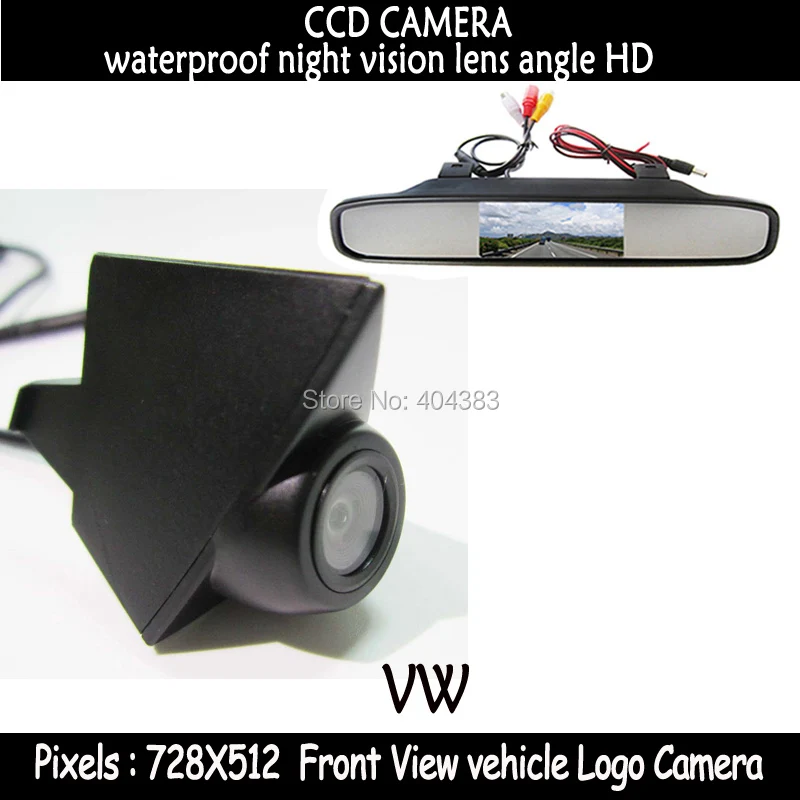 Высокое разрешение монитор Переднего Вида + CCD Камера для volkswagen VW GOLF Bora Jetta Touareg Passat