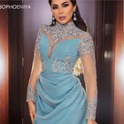 Новое поступление, вечернее платье с длинным рукавом, es 2022, вечернее платье ручной работы с бисером, наряды для вечевечерние, арабское вечернее платье