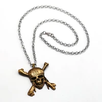 pirates of the caribbean necklace dead men tell no tales pirate skull capitan pendant necklace for men movie jewelry gifts