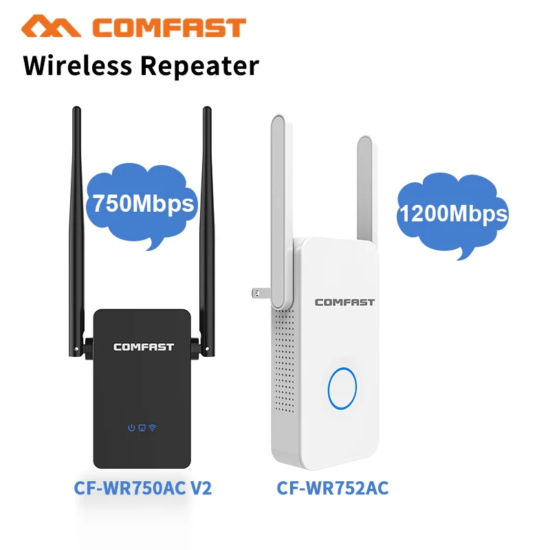 Comfast 1200 Мбит/с гигабитный Wi fi ретранслятор и 750 802.11ac wifi расширитель диапазона