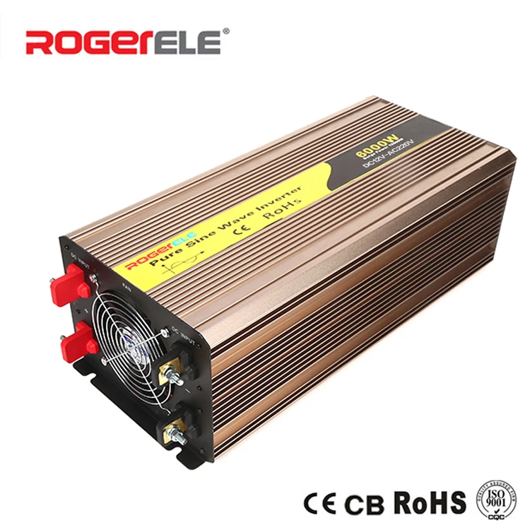 6000 Вт 12VDC/24VDC до 110VAC/220VAC солнечный инвертор немодулированного синусоидального