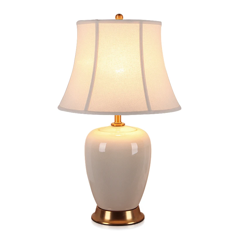 Современная креативная приглушаемая настольная лампа из керамической ткани в