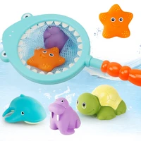 cute shark squeezing music spray water temperature change color silicone animal starfish children bathroom bath play bath toys