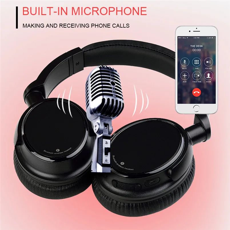 Беспроводные наушники беспроводные Bluetooth соединения USB стерео ТВ FM PC MP3 Наушники