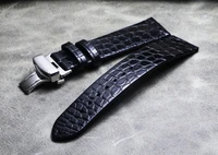 new genuine crocodile leather watchband 16mm 18mm 19mm 20mm 21mm 22mm watches strap coffee black butterfly buckle watch band