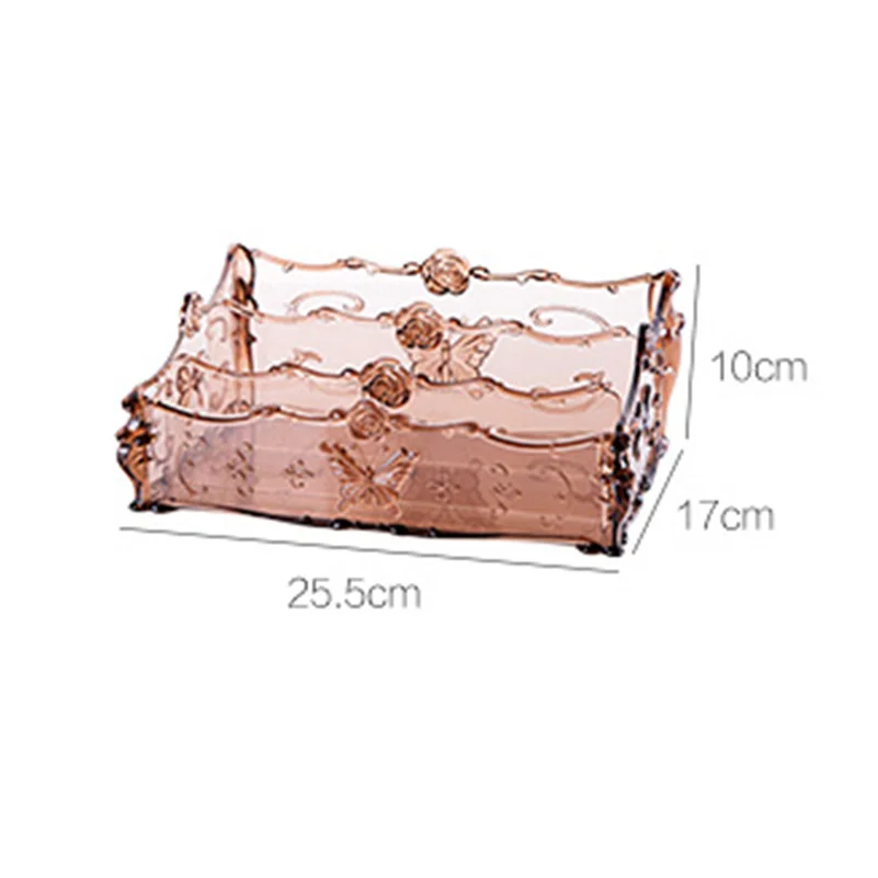 

JiangChaoBo Dressing Table Transparent Cosmetics Storage Box Desktop Plastic Grid Finishing Box Skin Care Products Racks