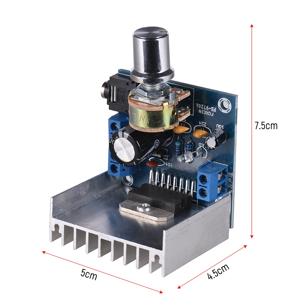 Стерео усилитель звука 2.0 модуль 35W + 15W выход двухканальный мини-усилитель с DIY схемой и радиатором.